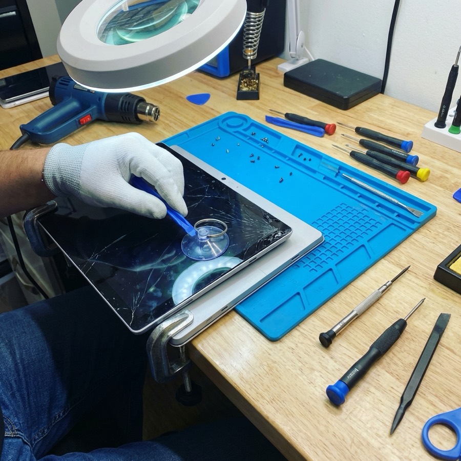 Microsoft Surface disassembled for repair